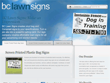 Tablet Screenshot of bclawnsigns.com
